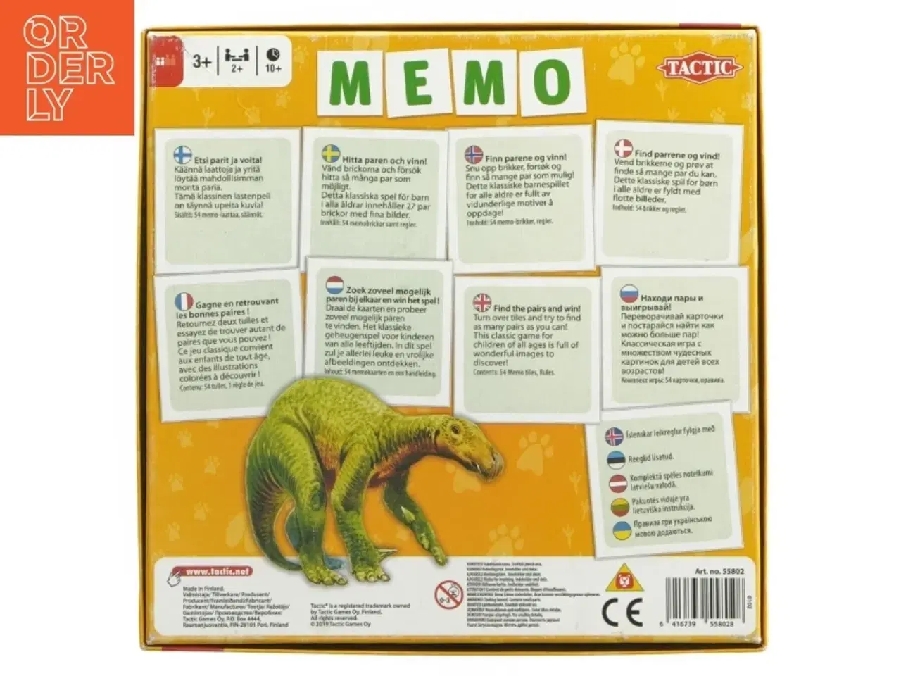 Billede 2 - Dinosaur Memo-spil fra Tactic (str. 22x22 cm)