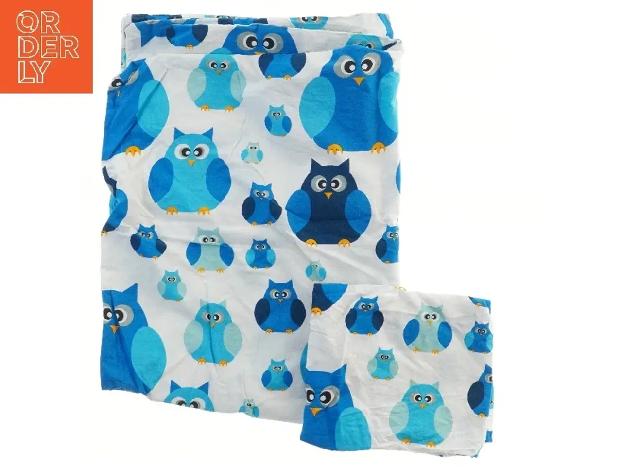 Billede 1 - Sengetøj med ugler (str. 41,5x35 & 96x64 cm)