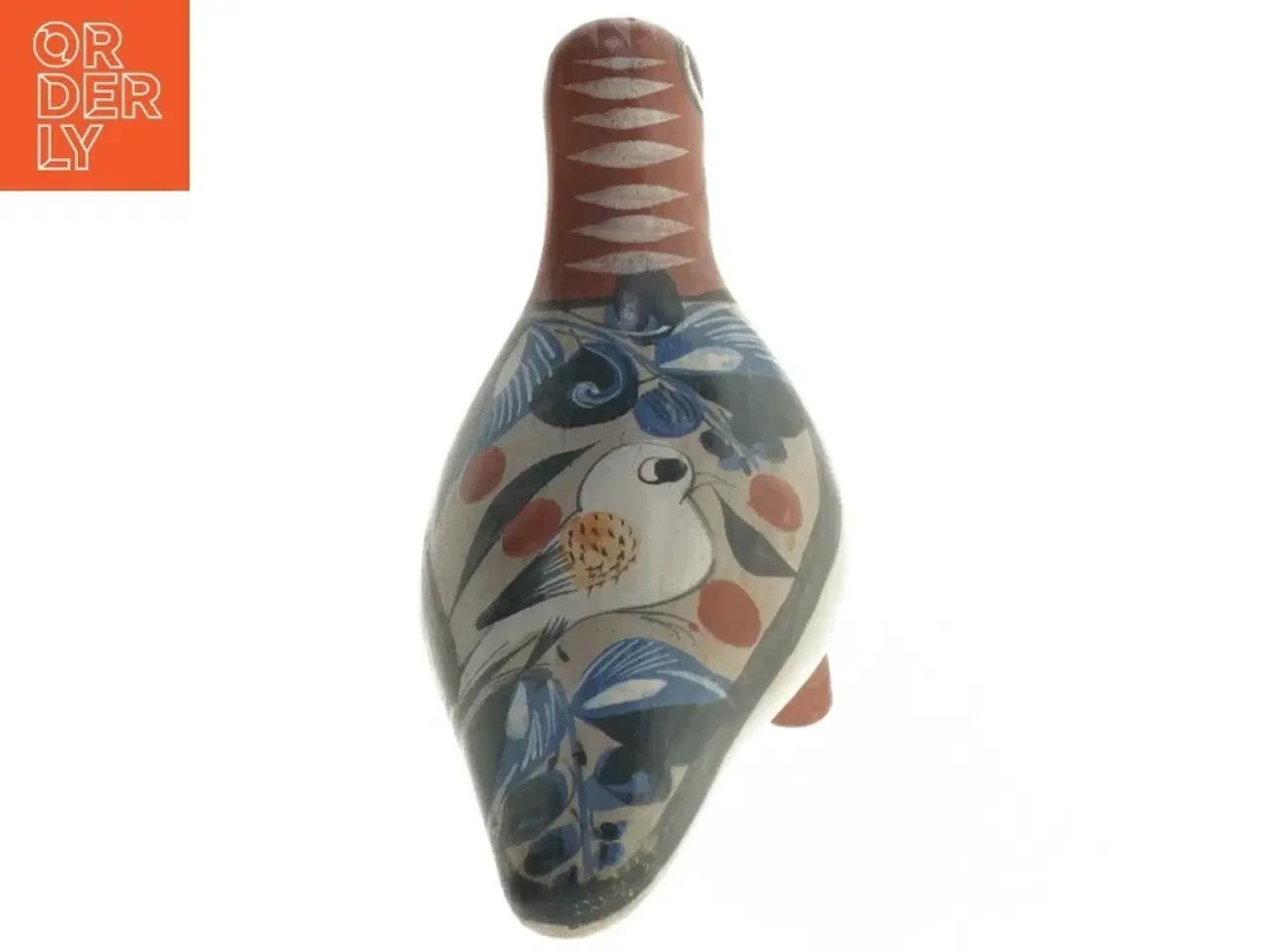 Billede 2 - Dekoreret keramik fugl (str. 20 cm)