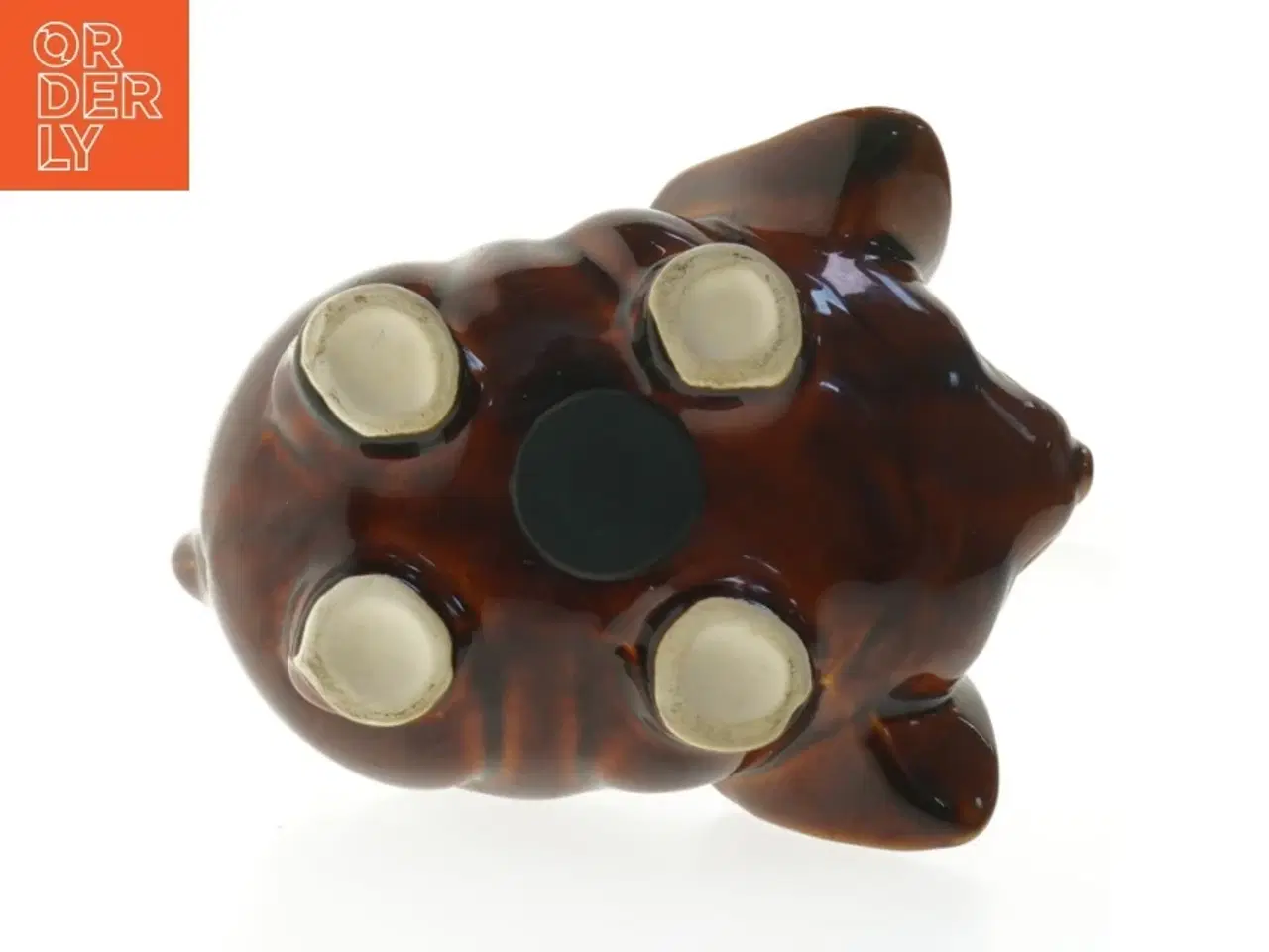 Billede 4 - Keramisk sparegris i brun (str. 21 cm)