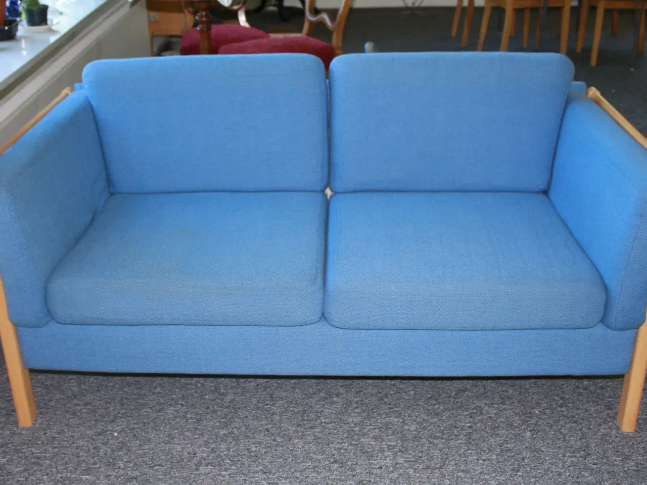 Billede 5 - 2 + 3 sofa med blåt uld