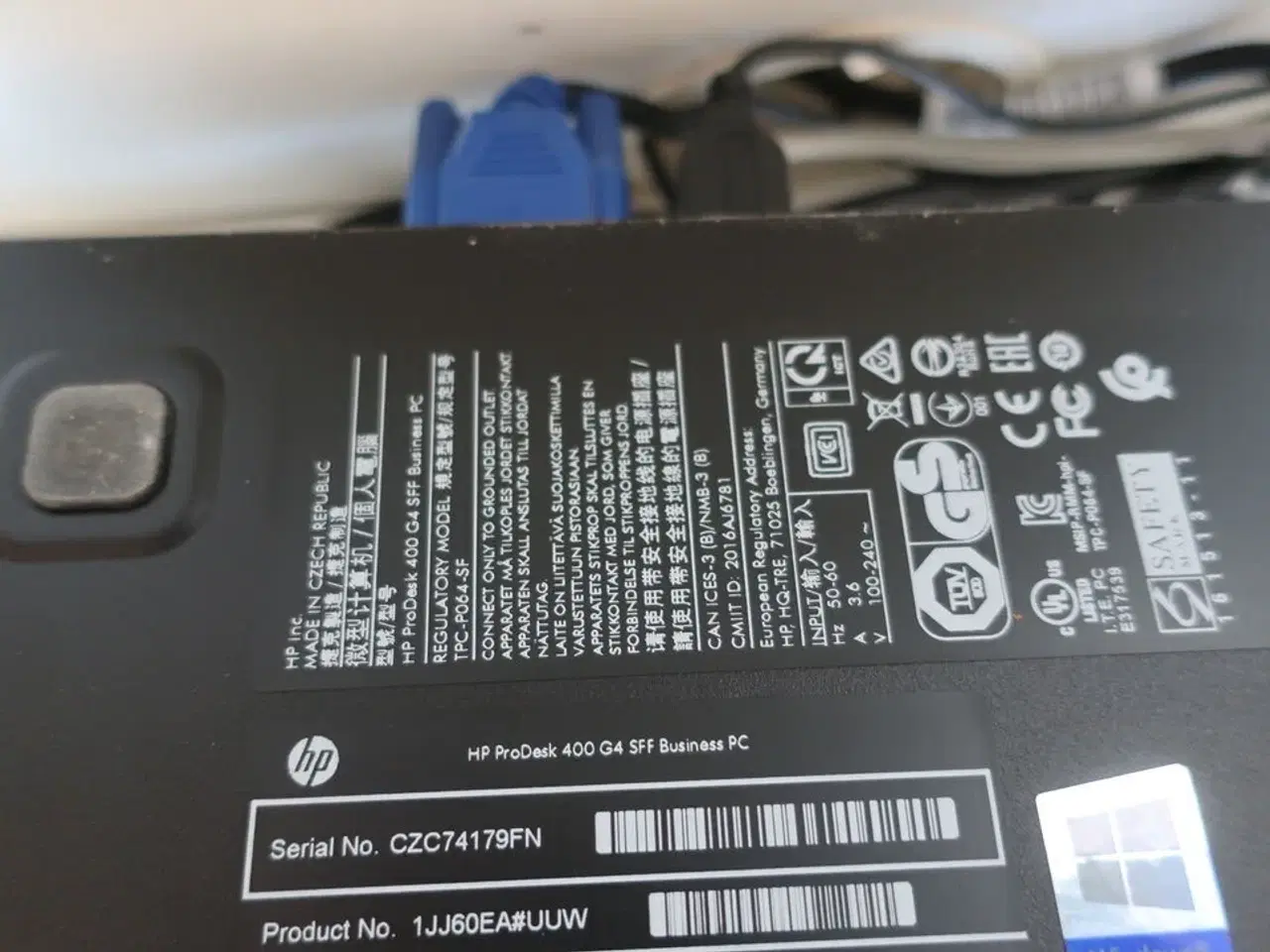 Billede 3 - Skærm 22" m. tastatur HP L2208w (PC medfølger ikke)