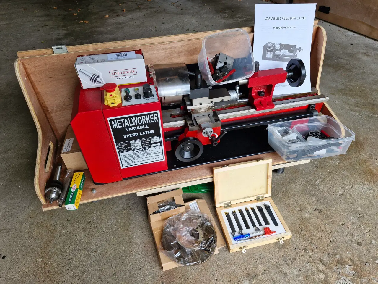 Billede 1 - Metaldrejebænk med masser af tilbehør