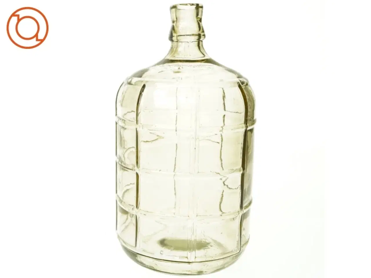 Billede 1 - Stor relief mønstret Glas flaske vase (str. 27 x 15 cm)