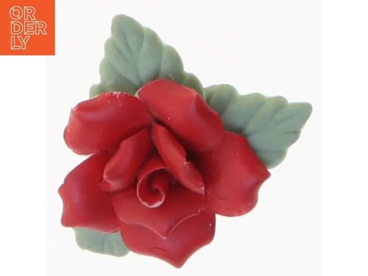 Billede 3 - Porcelænsrose broche (str. Ø 3 cm)