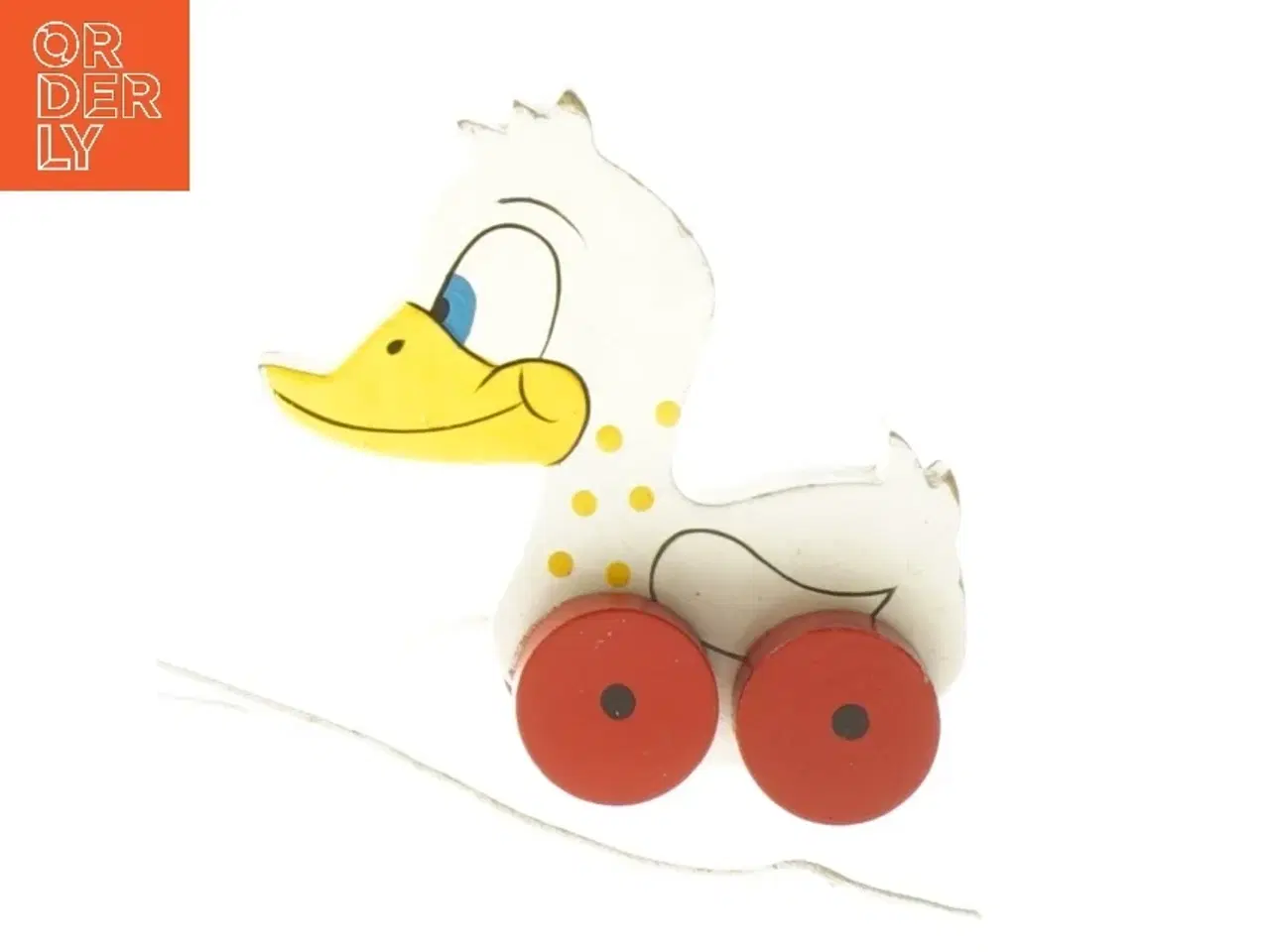 Billede 1 - Træ-legetøjsand med hjul (str. 11x10 cm)