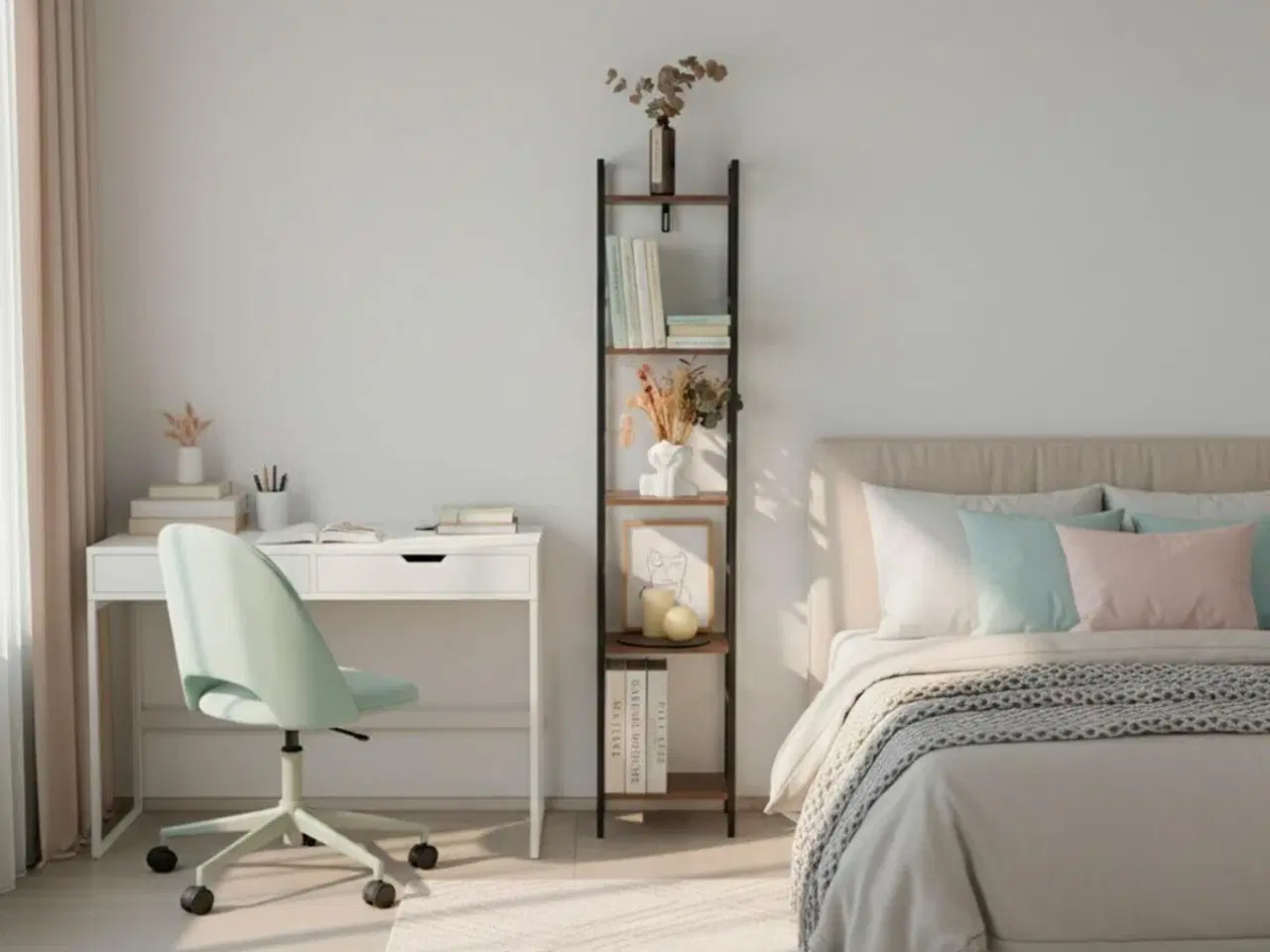 Billede 6 - Reolsystem Max Home - jern og træ MDF, 5 hylder, 30 × 144 × 24 cm