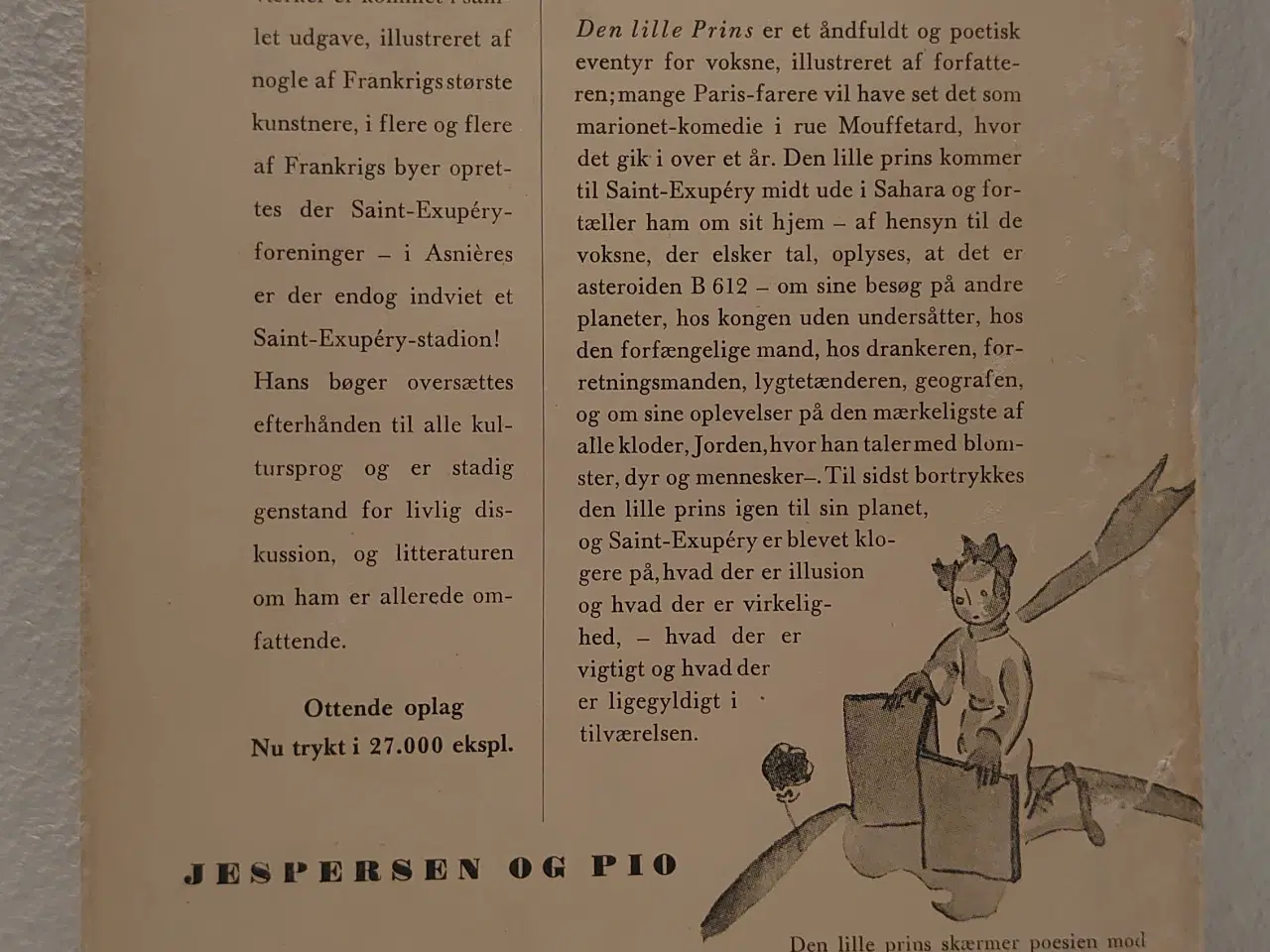 Billede 2 - Antoine De Saint-Exupéry: Den lille prins. 1965.