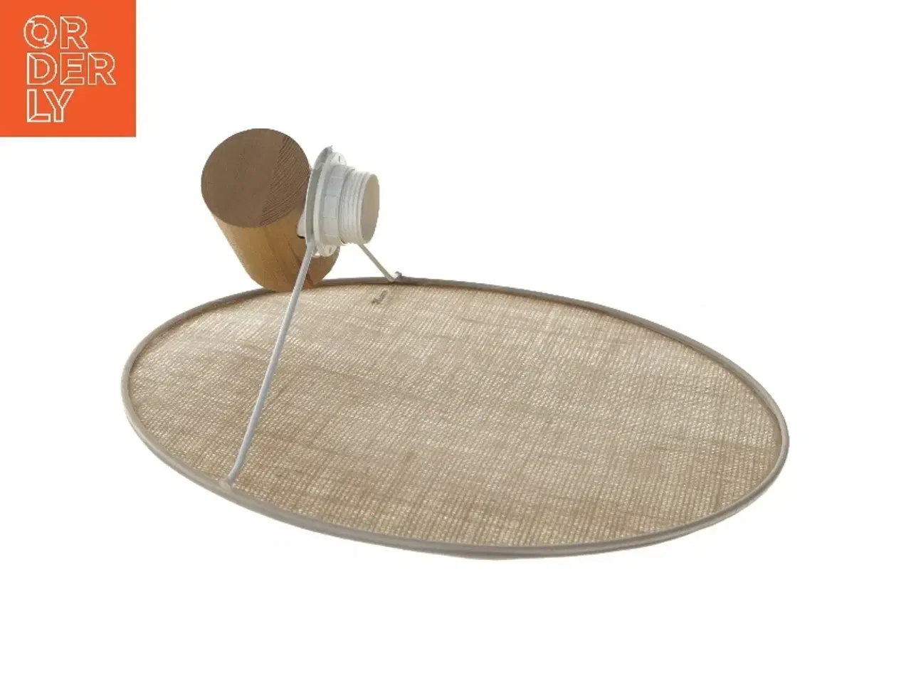 Billede 4 - Væglampe med stofskærm (str. Ø 35 cm)