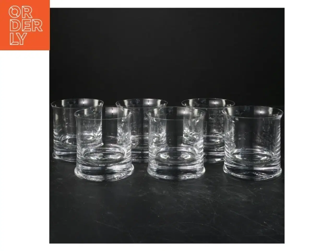 Billede 1 - Sæt med seks whiskeyglas (str. 8,5x8,5 cm)