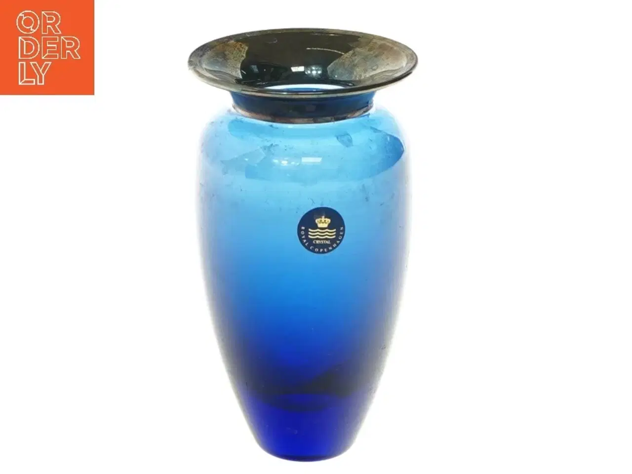 Billede 1 - Royal Copenhagen krystalvase fra Royal Copenhagen (str. Ø 8 cm længde 14,5 cm)