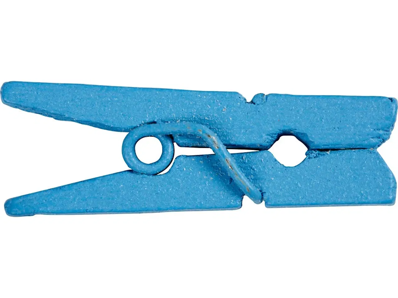 Billede 1 - Minitøjklemmer i blå - 36 stk. af malet træ