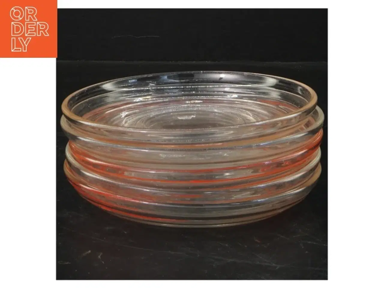 Billede 1 - Sæt med klare Broksø glasasietter (str. 15 cm)