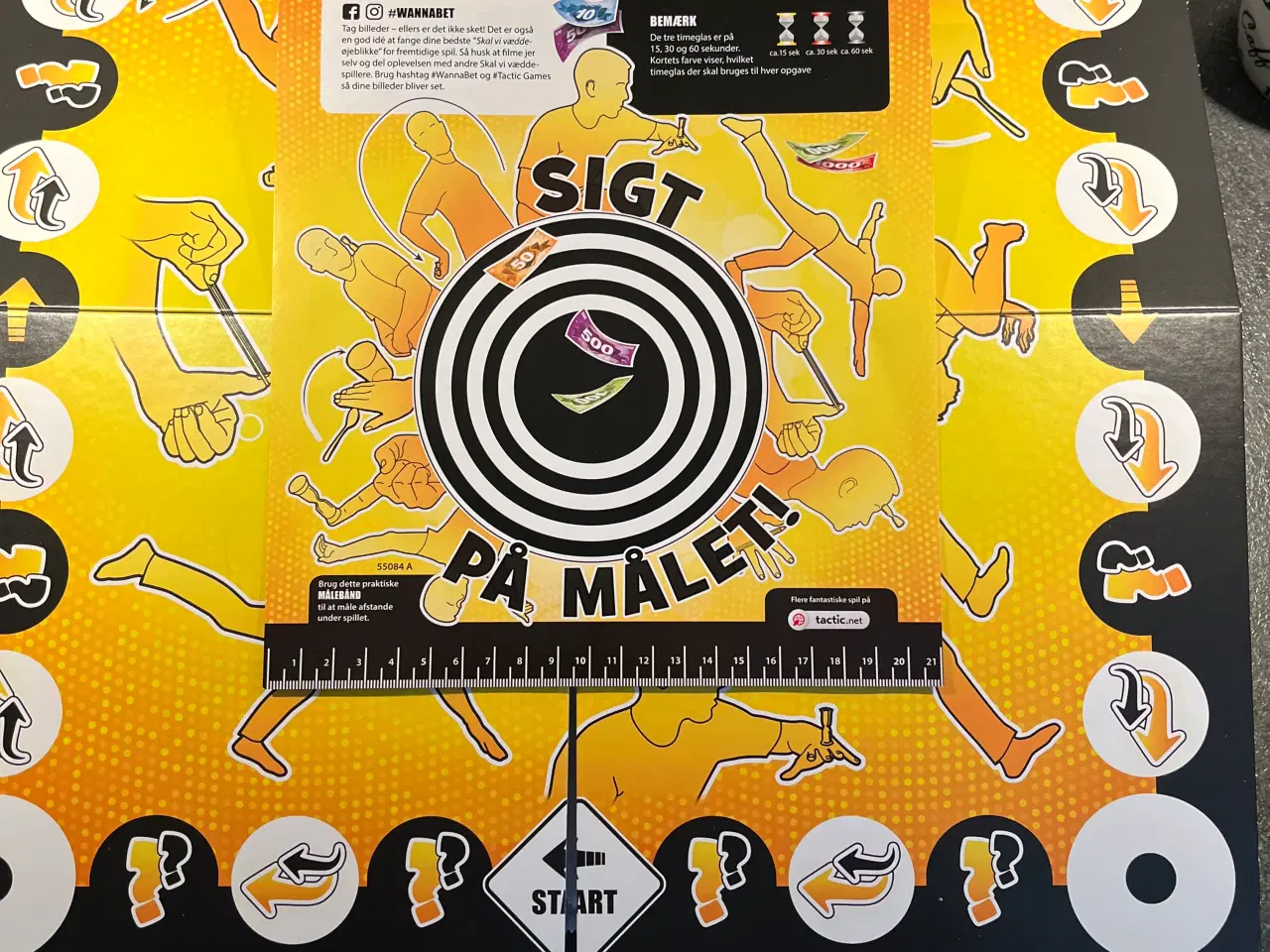 Billede 3 - Tactic Skal Vi Vædde? Brætspil med kort og terning