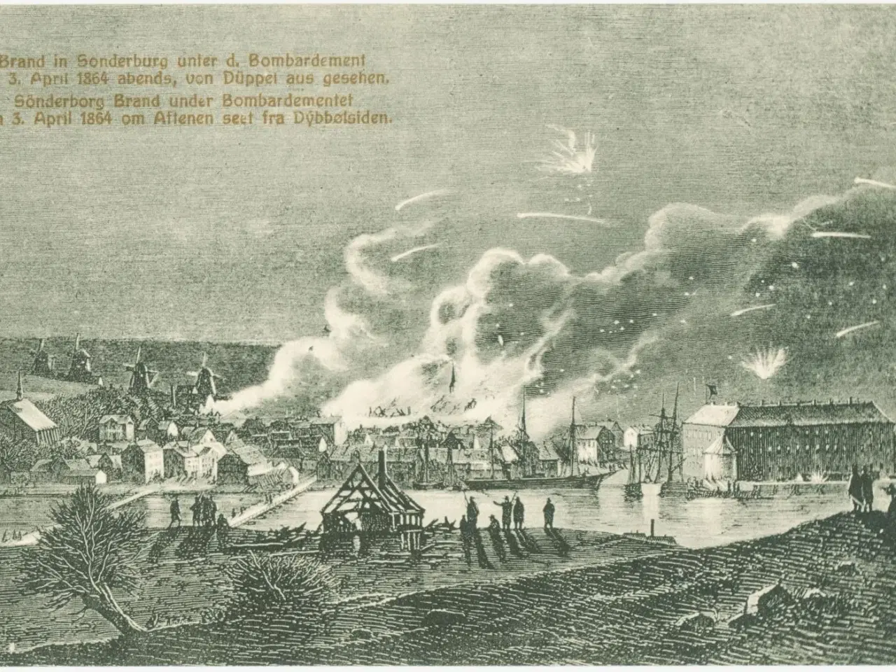 Billede 1 - Krigen 1864. Bombningen af Sønderborg