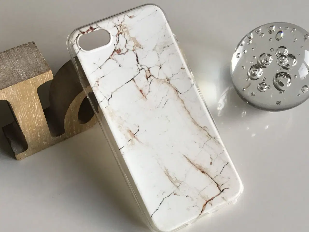 Billede 2 - Hvid marmor cover iPhone 7 el 8