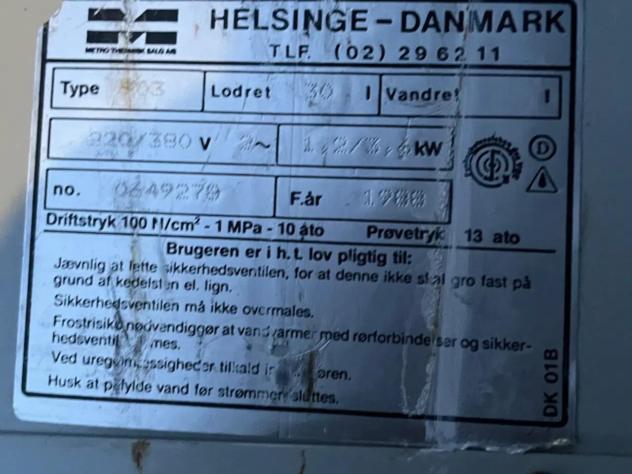 Billede 2 - Vandvarmer. Metro