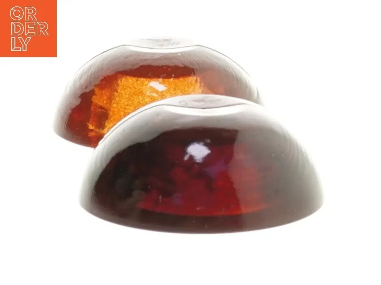 Billede 3 - Ravfarvede lysestager (str. Ø 7,7x3 cm)