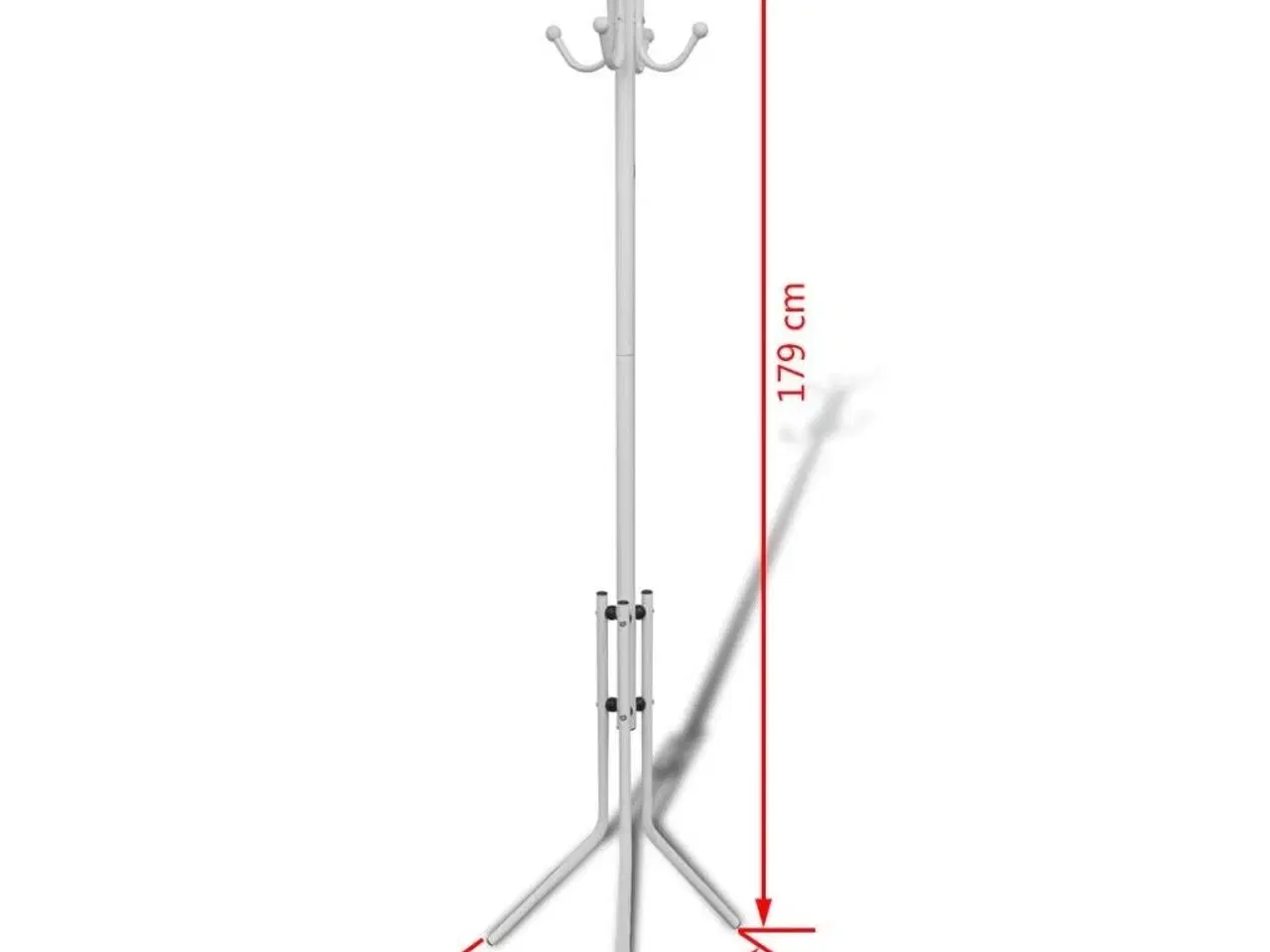 Billede 4 - Hvidt stående jakkestativ i metal
