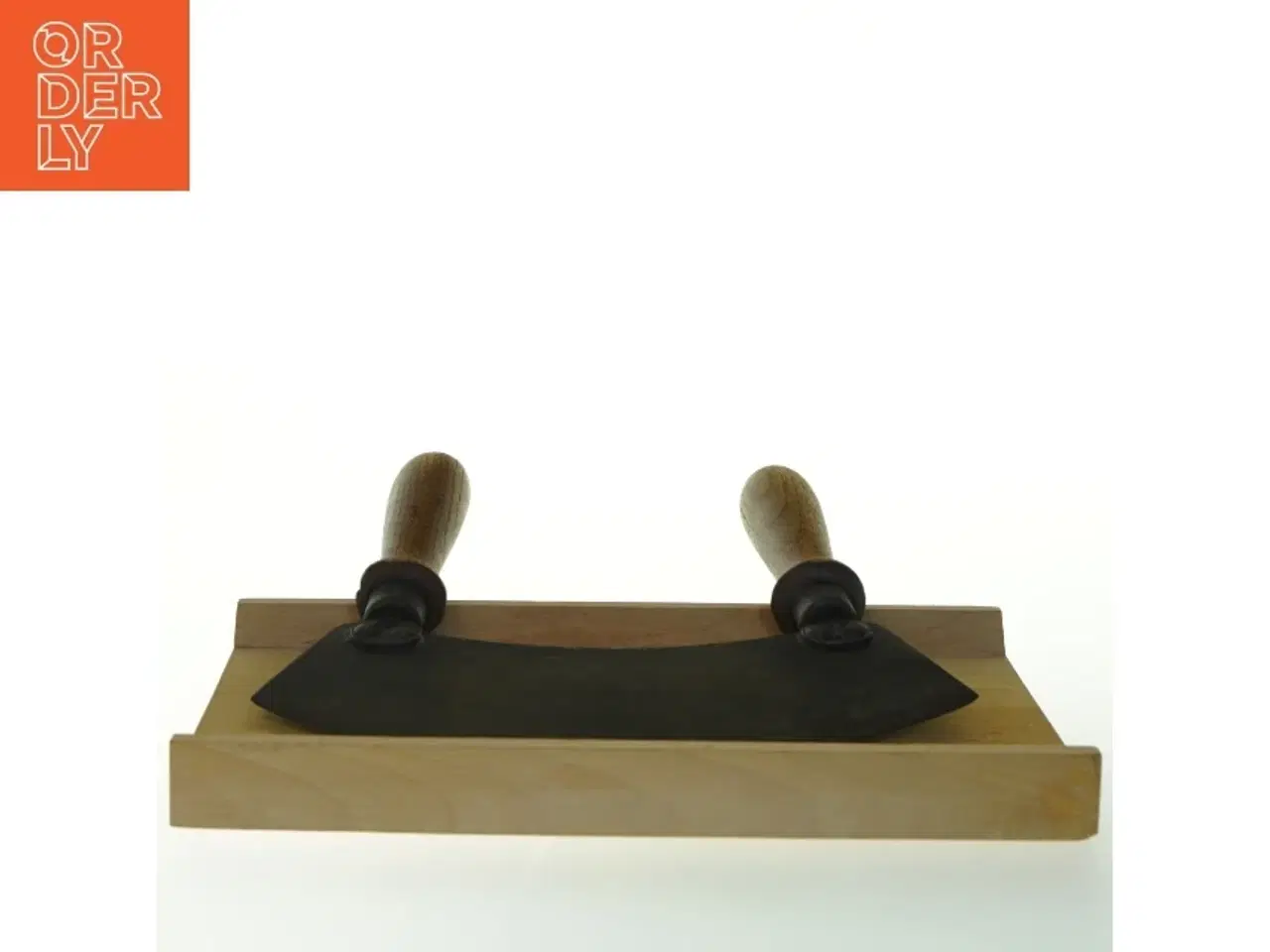 Billede 3 - Gamle urtekniv med skærebræt (str. Længde af blad. 25,5 cm)