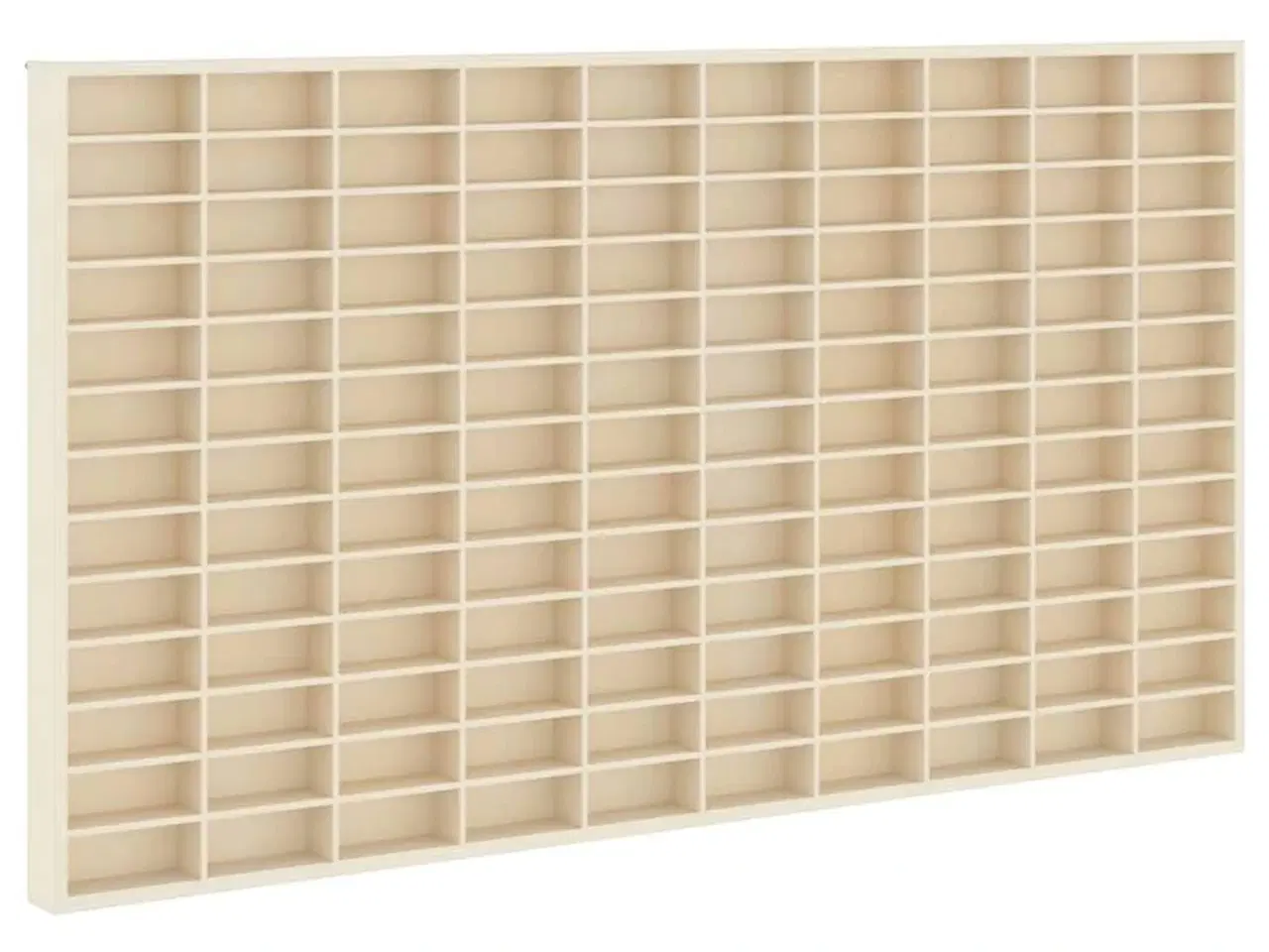Billede 2 - Vægdisplaykasse med hylde Beige 98 x 4,5 x 55 cm Konstrueret træ