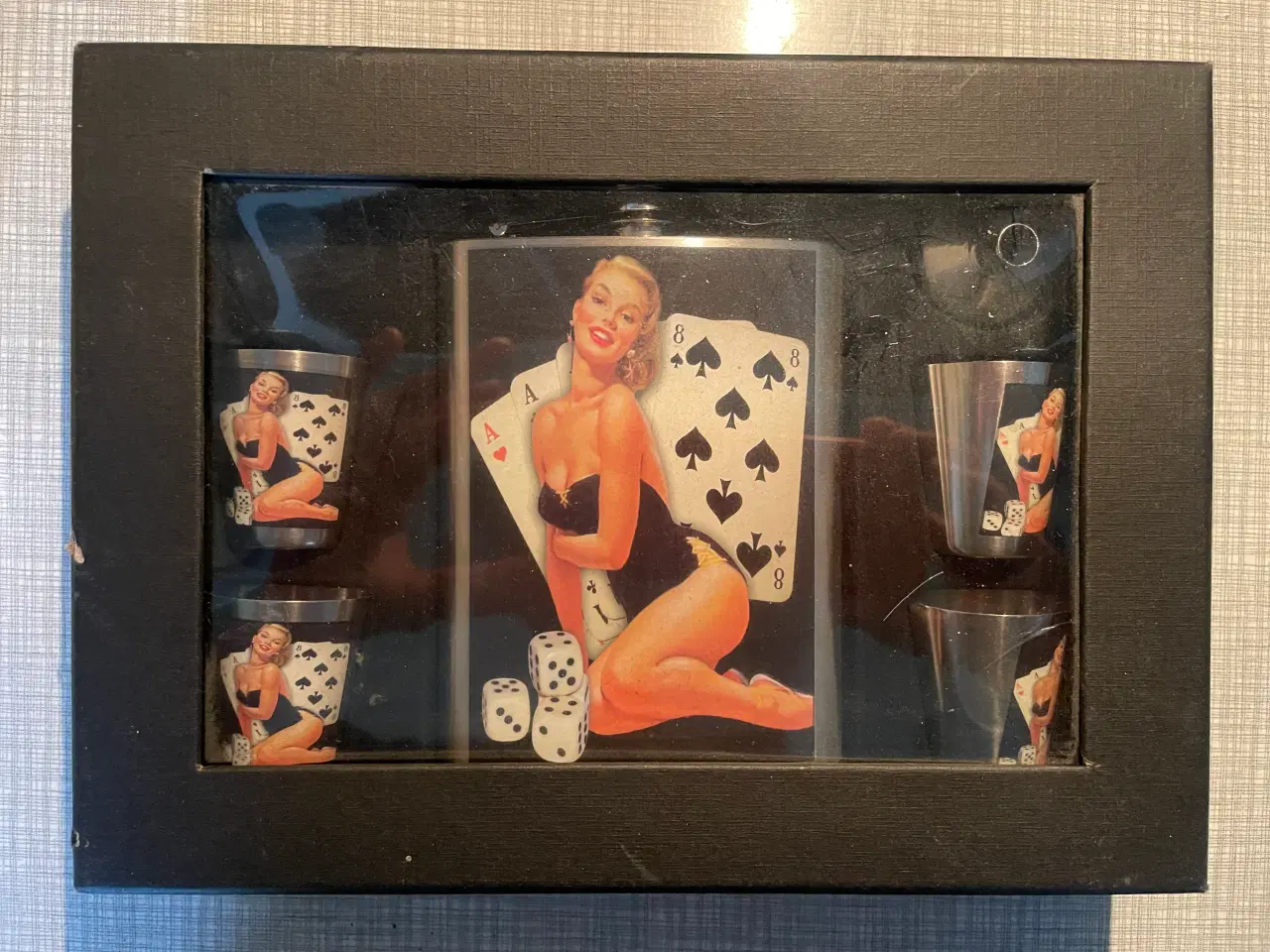 Billede 1 - Lommelærke og glas med motiv 