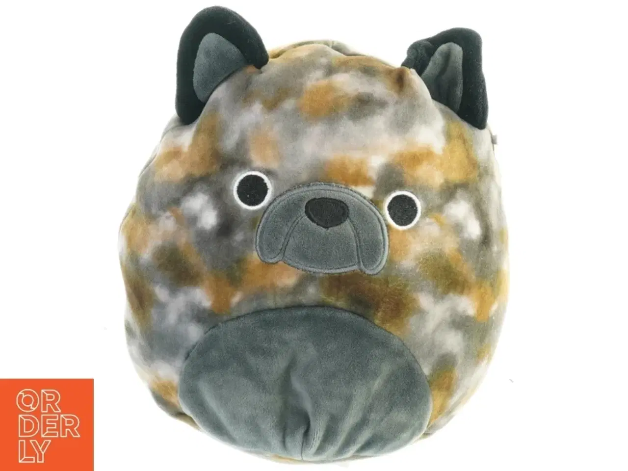 Billede 1 - Blødt plysbamsehoved af mops fra Squishmallows (str. 19 x 19 cm)