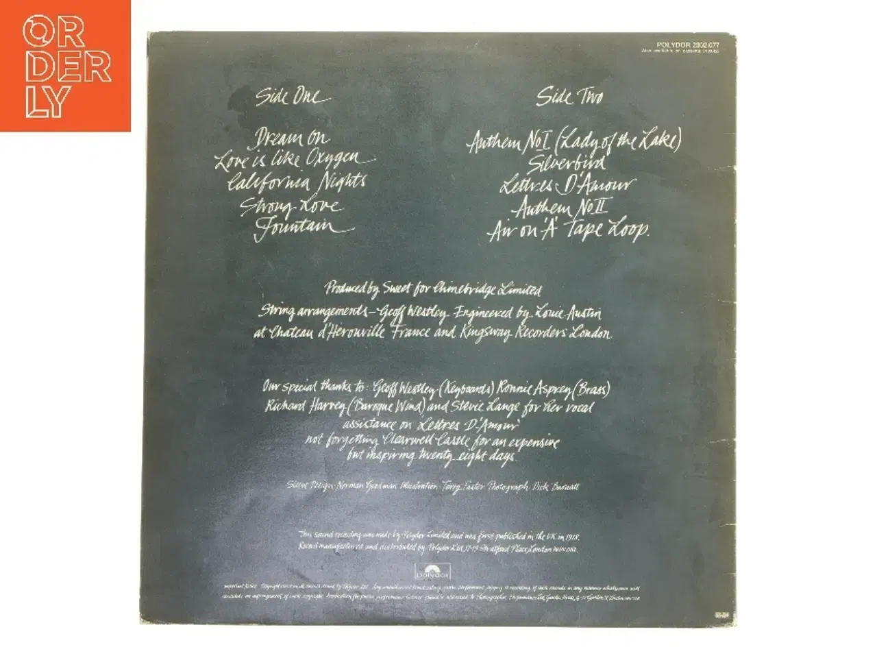 Billede 2 - Sweet Level Headed LP af Sweet fra Sweet