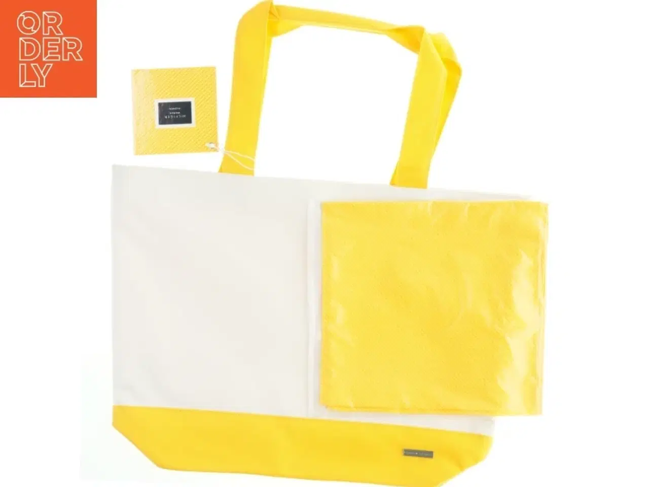 Billede 1 - Gul og hvid taske fra Tommy Hilfiger (str. 50x36 cm)