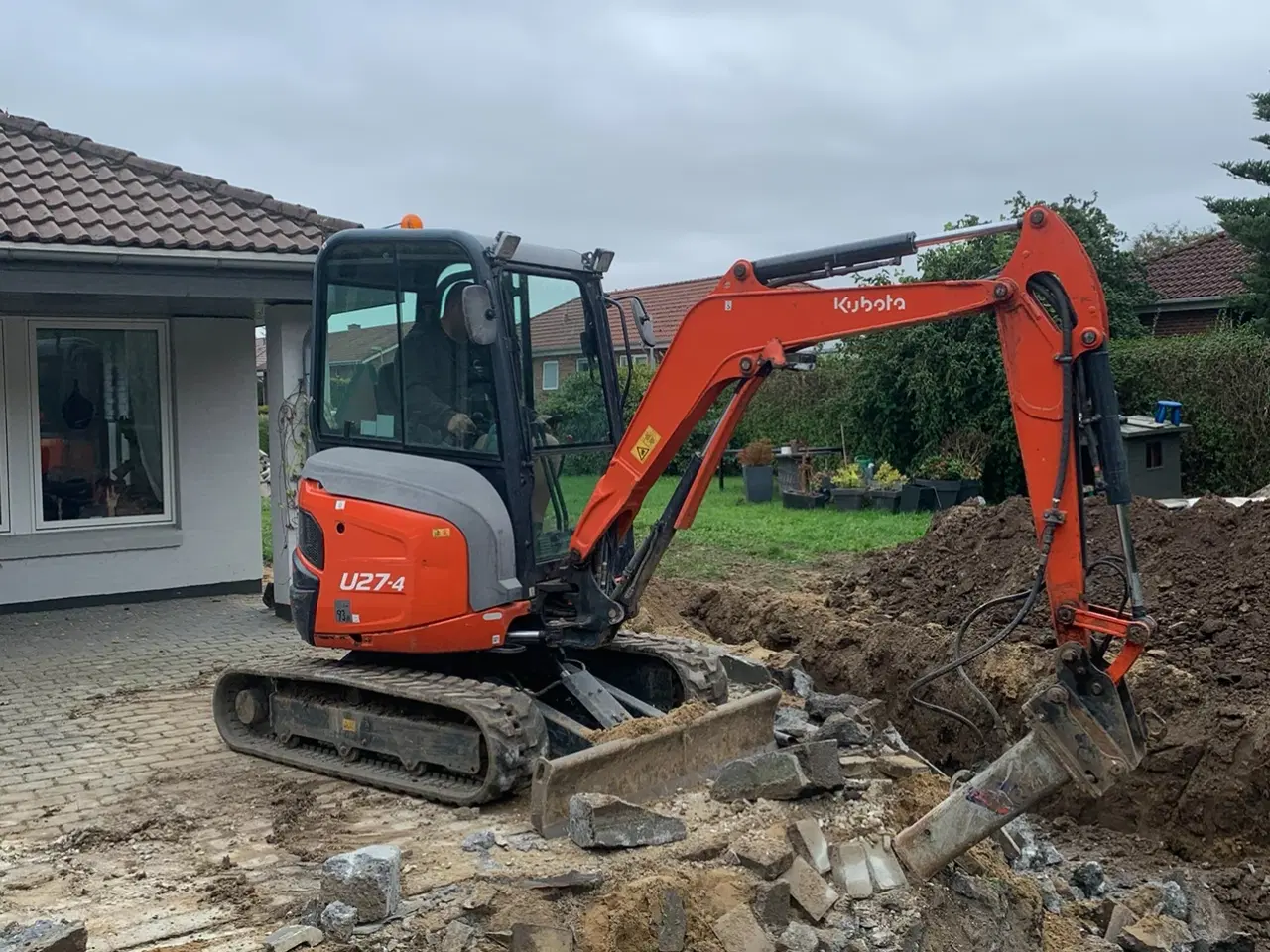 Billede 3 - kubota 27-4 minigraver med FRD betonhammer