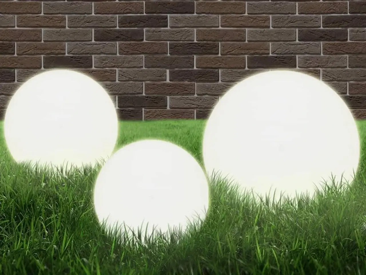 Billede 1 - LED-kuglelampesæt 3 dele kugleformet 20/30/40 cm PMMA