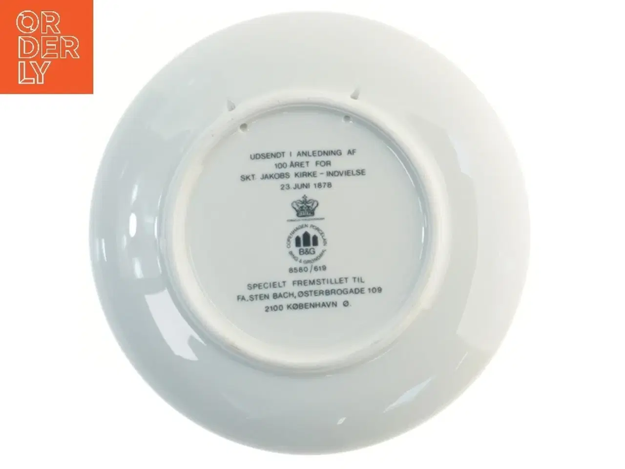 Billede 2 - Skt. Jakobs Kirke mindetallerken fra Bing & Grøndahl (str. Ø 18 cm)