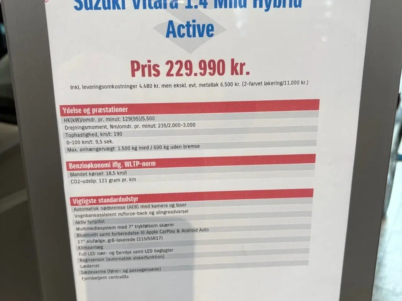 Billede 2 - Suzuki Vitara 1,4 mHybrid Active