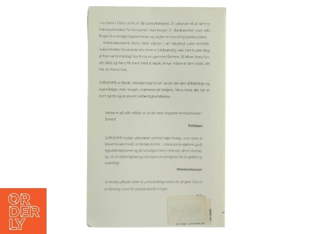 Billede 2 - Sorgenfri af Jo Nesbø (Bog) fra Modtryk