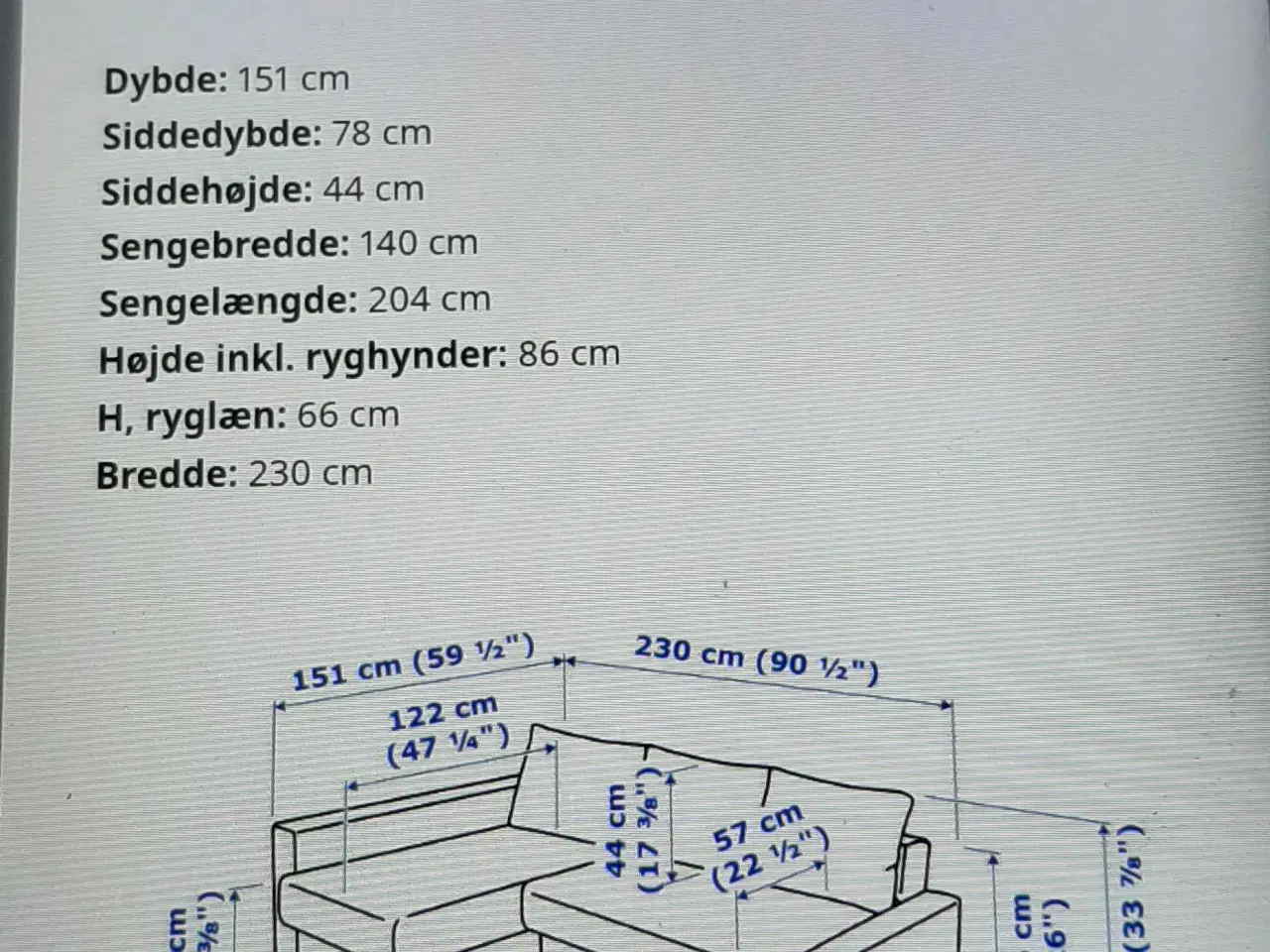 Billede 5 - Hjørnesofa/sovesofa m. opbevaring