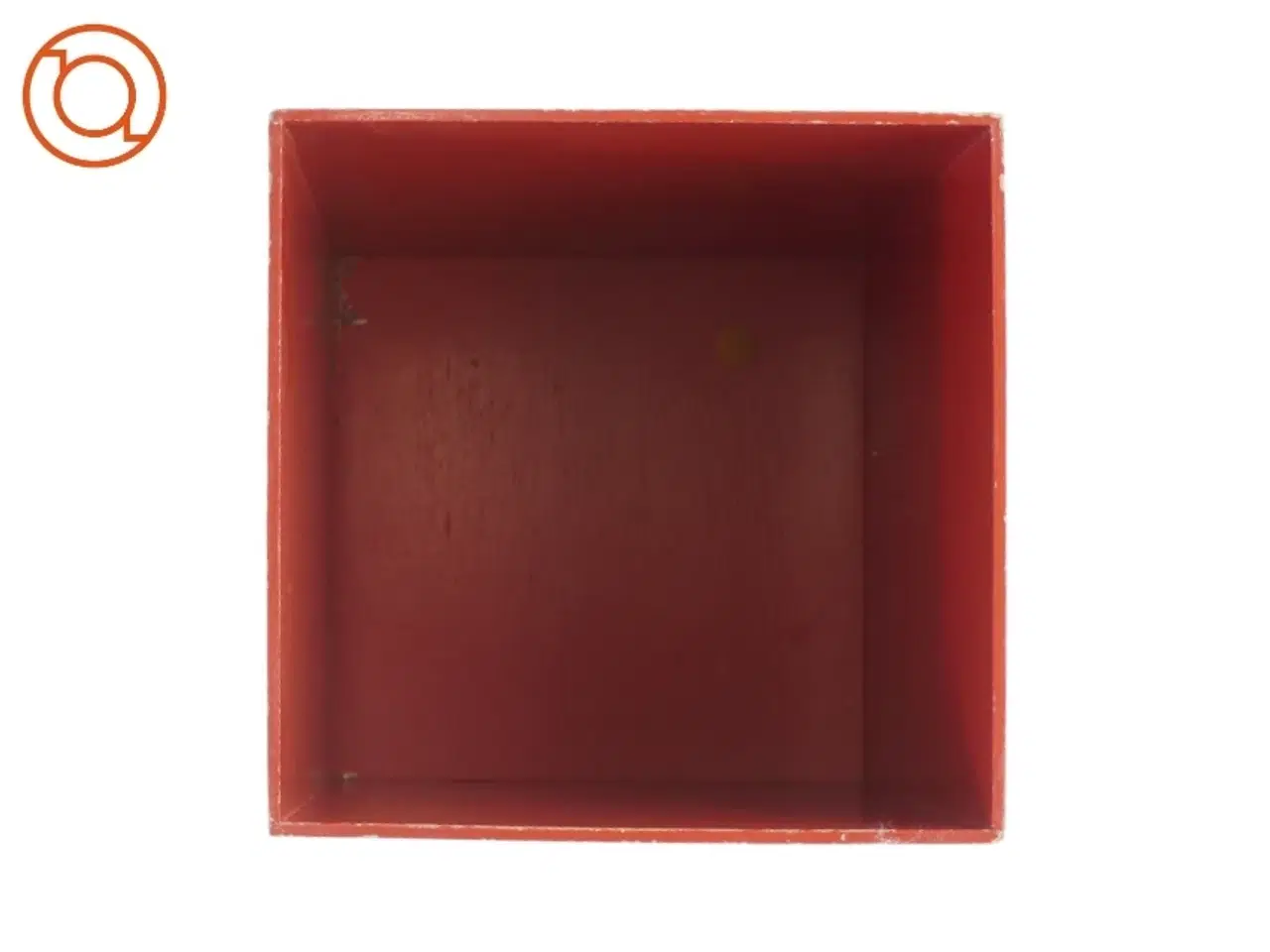 Billede 2 - Rød trækasse med bamse figur (str. 32 x 26 cm)