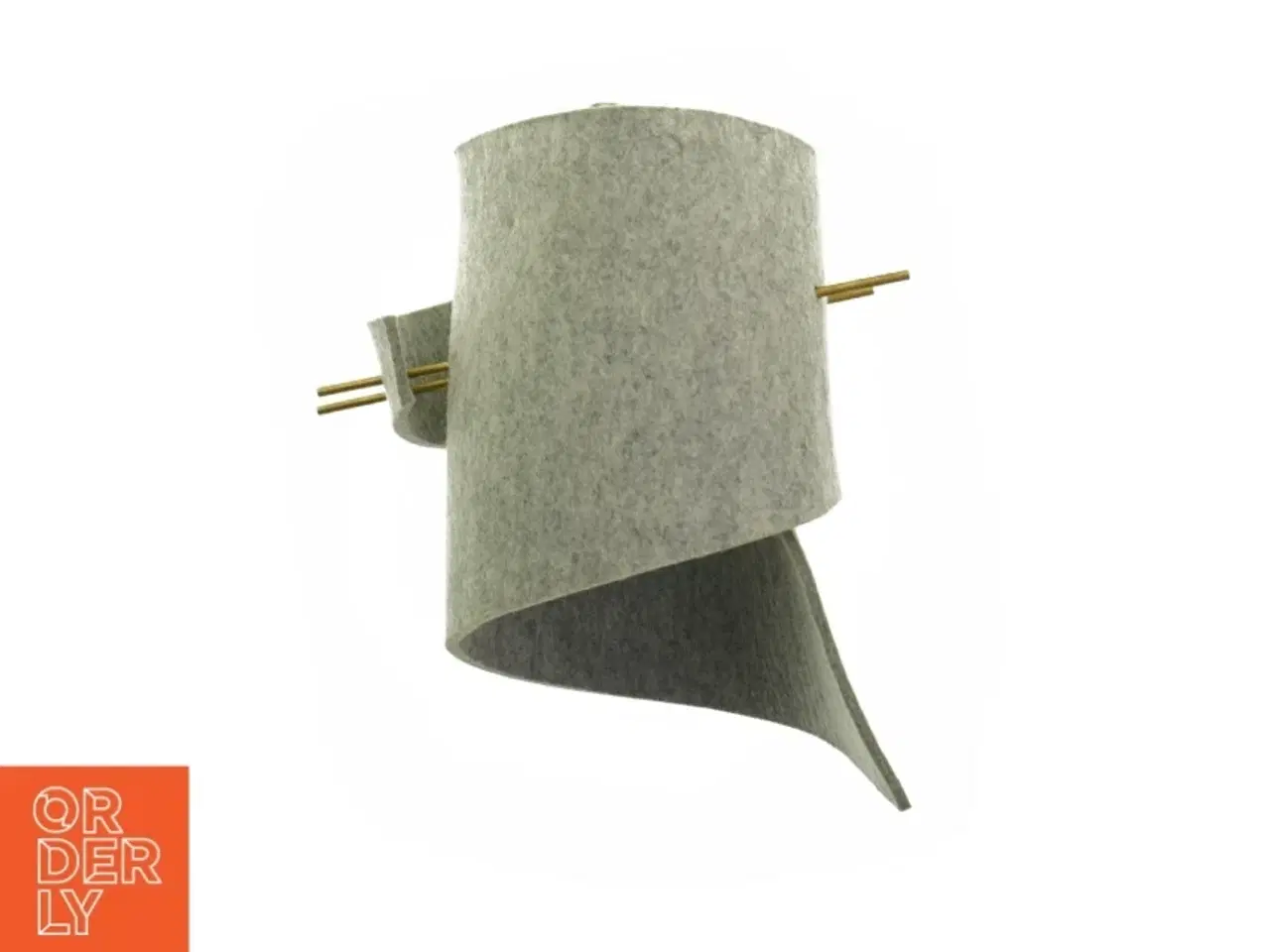 Billede 2 - Lampeskærm i grå filt inklusiv fatning
