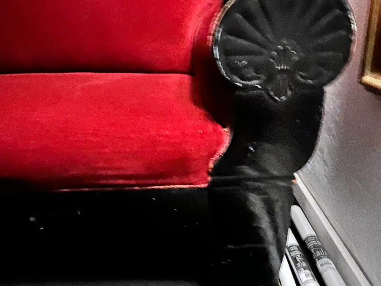 Billede 2 - Antik velour sofa