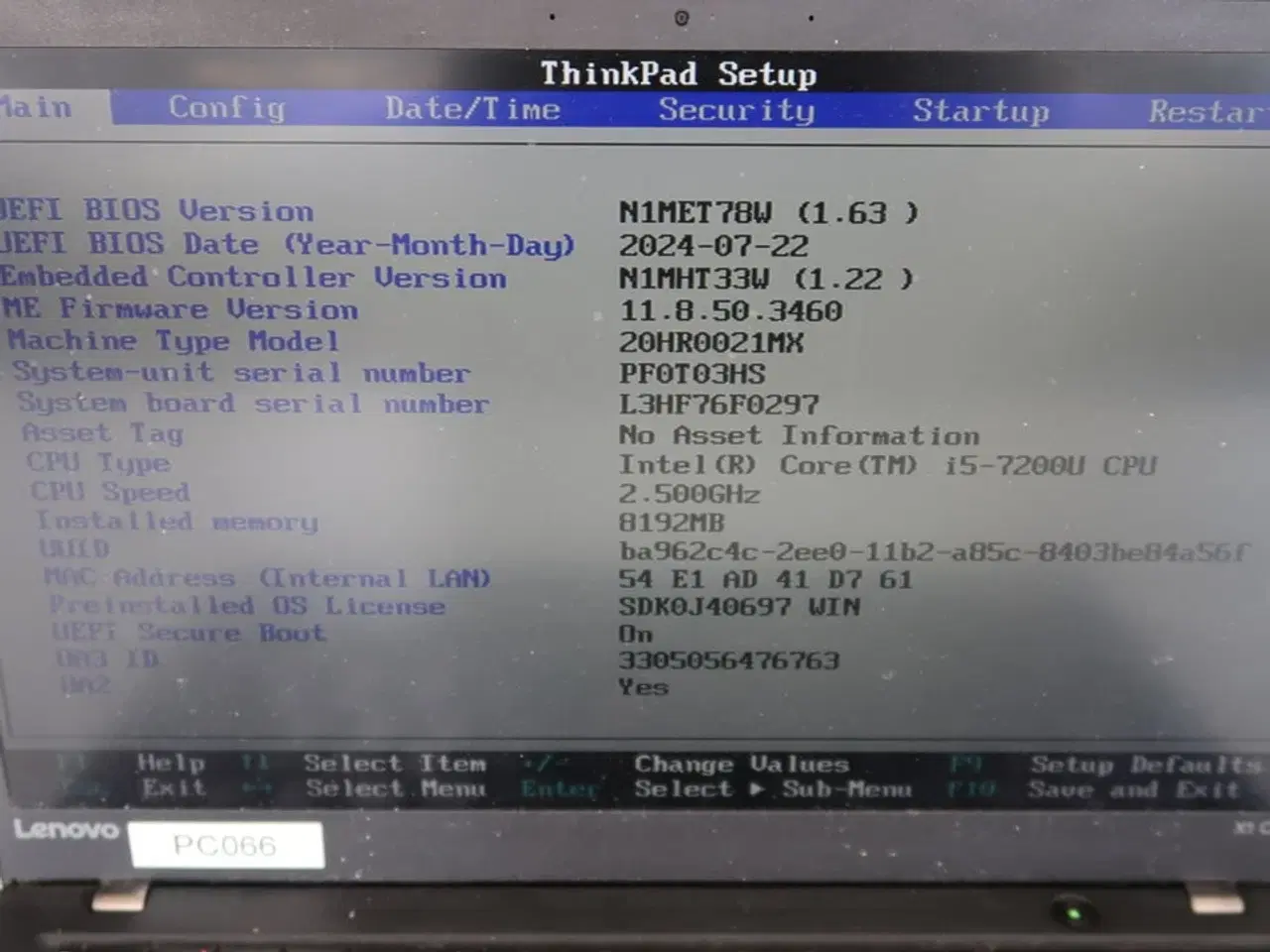 Billede 4 - Bærbar computer LENOVO X1 Carbon 5th Gen.