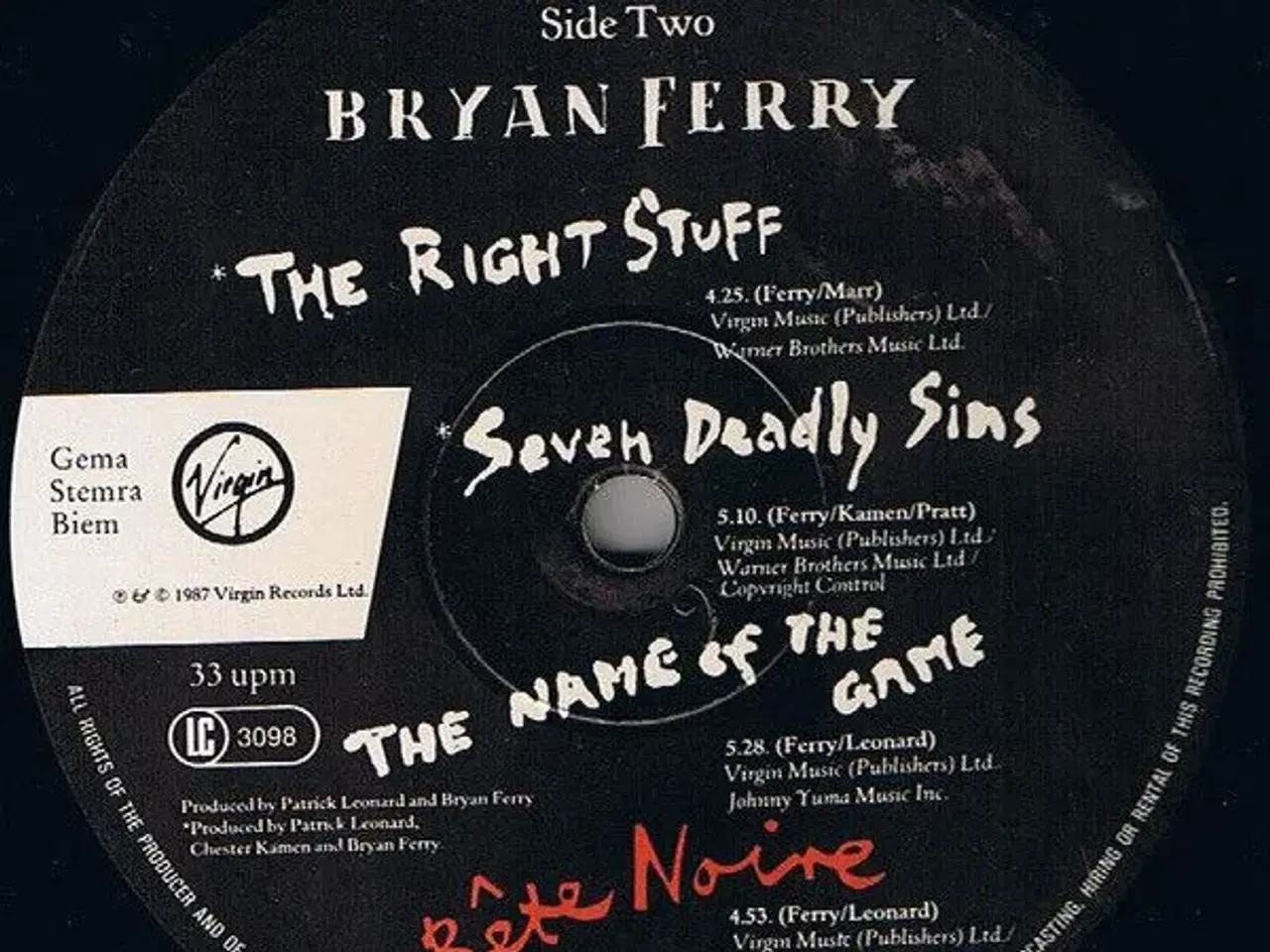 Billede 4 - Bryan Ferry -  Bête Noire