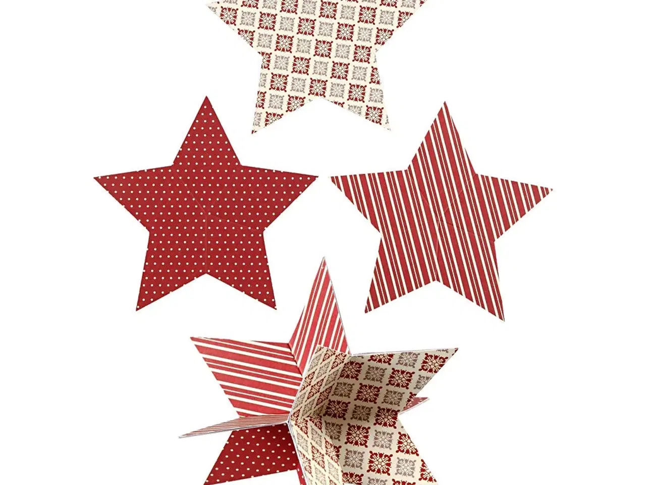 Billede 1 - 3D Stjerner, diam. 15 cm, 300 g, 3stk./ 1 pk.