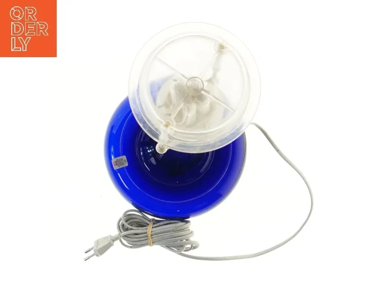 Billede 2 - Blå bordlampe fra Holmegaard (str. 50,5 cm)