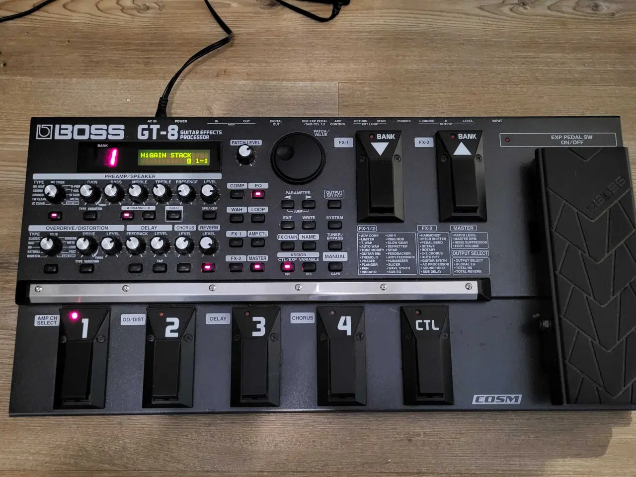 Billede 1 - Boss Gt-8 med original strømforsyning og taske 