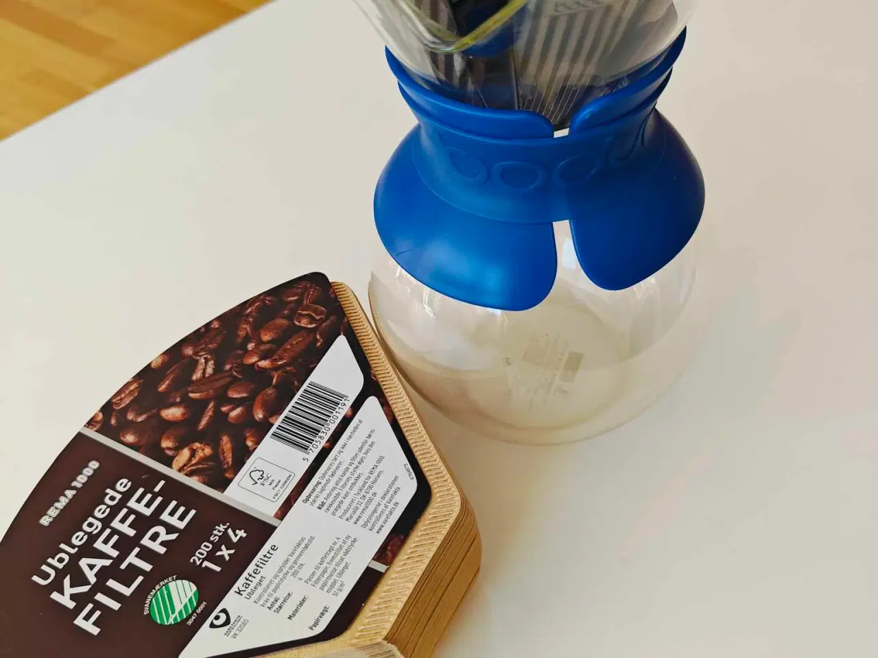 Billede 1 - Bodum kaffebrygger Blå som ny