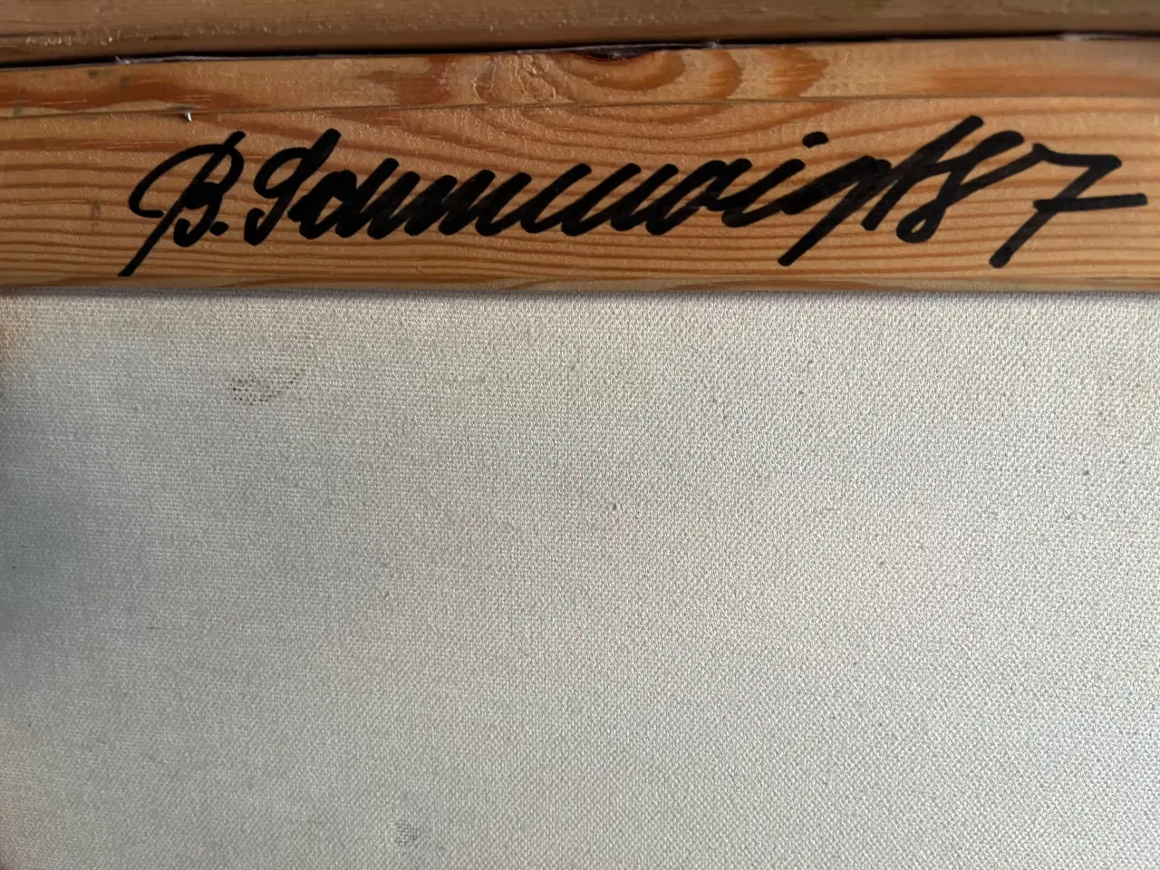 Billede 3 - Oliemaleri Abstrakt af B.S