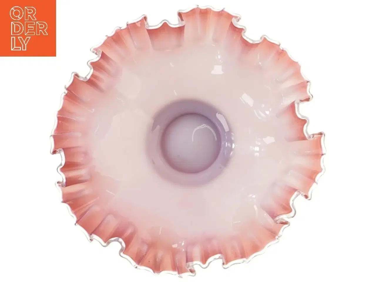 Billede 3 - Vintage visitkort skål opsats (str. Ø 23,5 cm længde 22 cm)