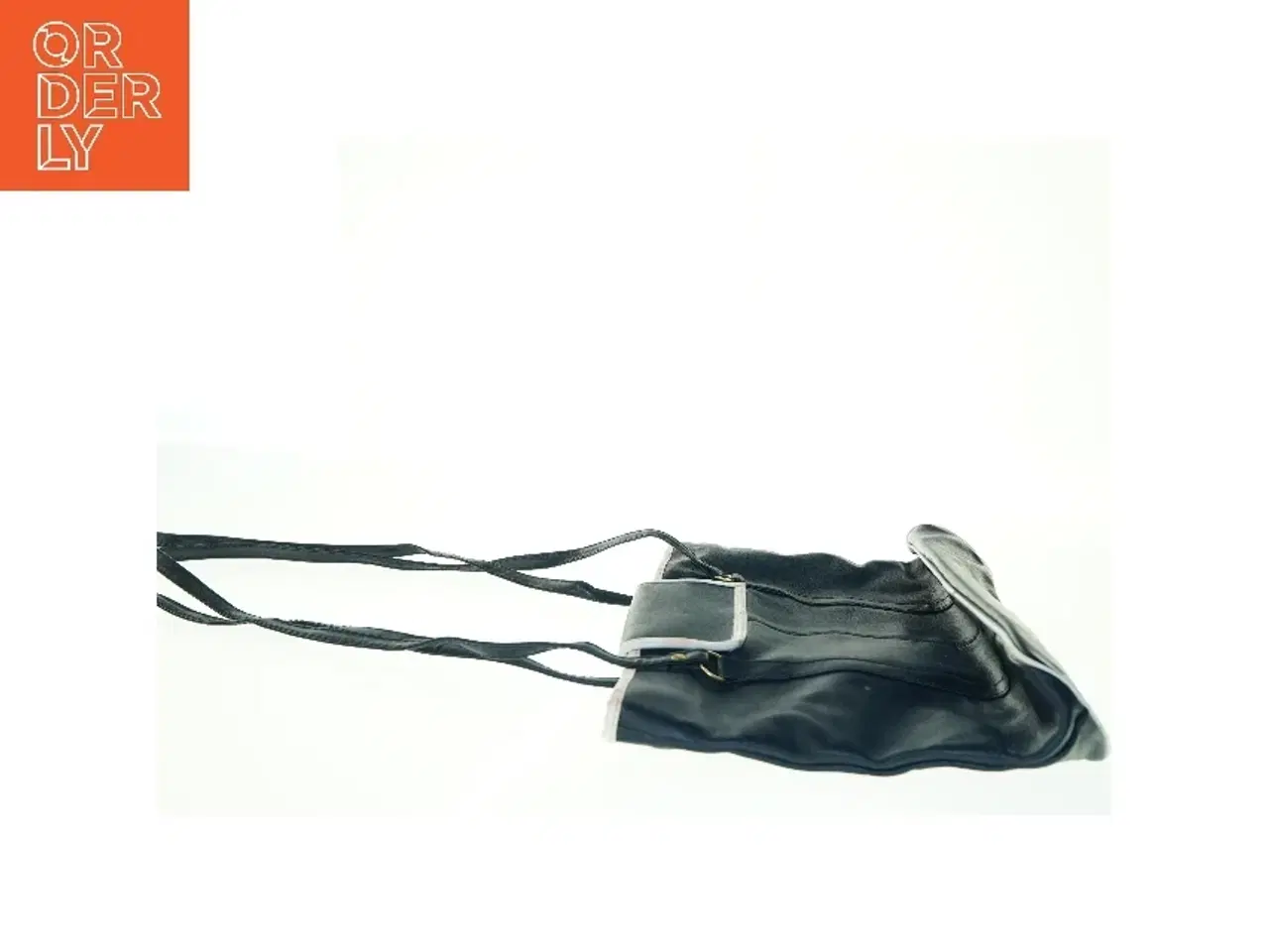 Billede 3 - Sort skuldertaske i læder fra Rossi (str. 39 x 28 cm)