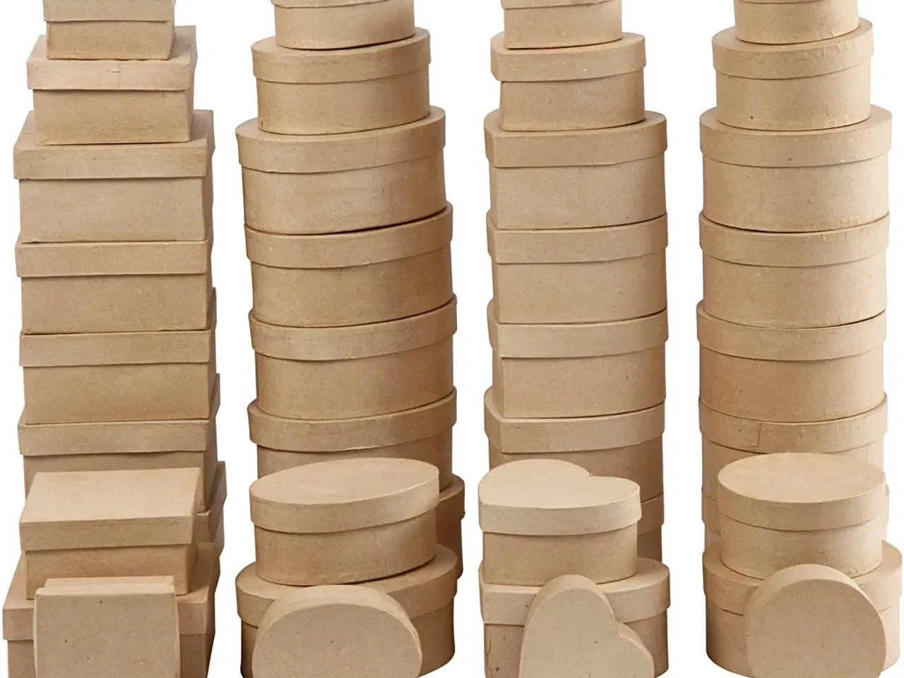 Billede 1 - Håndlavede Papmaché Æsker - 72 stk. i 4 designs