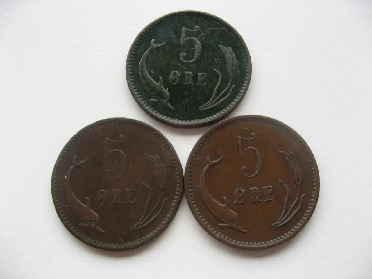 Billede 2 - Flotte delfin 5 ører 1884,94,99, samlet pris