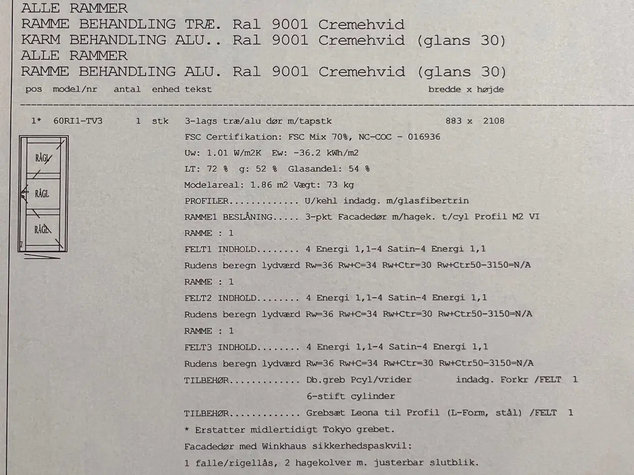 Billede 1 - Outline Facadedør 